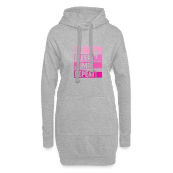 Manger dormir Sauter Trampoline Jumper Trampoline - Sweat-shirt à capuche long Femme - gris chiné - Devant