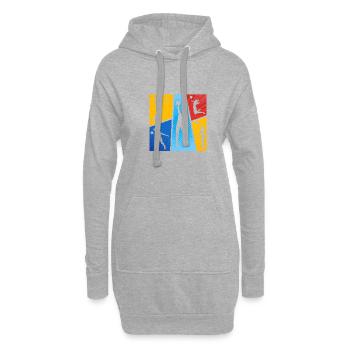 Fistball Fistball - Sweat-shirt à capuche long Femme - gris chiné - Devant