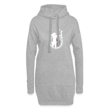 Archer à l’arc et aux flèches Archer - Sweat-shirt à capuche long Femme - gris chiné - Devant