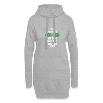 J’épouse un enterrement de vie de garçon marié - Sweat-shirt à capuche long Femme - gris chiné - Devant