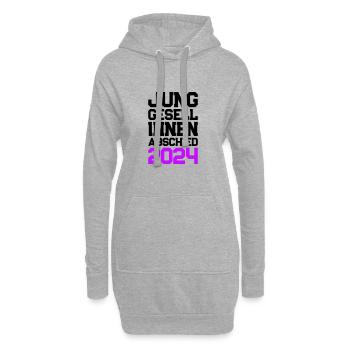 Enterrement de vie de jeune fille 2024 Enterrement de vie de jeune fille - Sweat-shirt à capuche long Femme - gris chiné - Devant