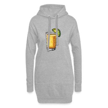 Tequila Pixel Gamer - Hoodie-Kleid - Grau meliert - Vorne