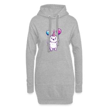 Ours polaire Ours polaire Anniversaire Bébé - Sweat-shirt à capuche long Femme - gris chiné - Devant