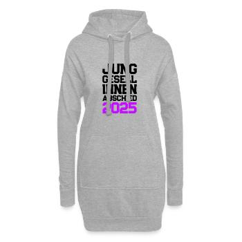Junggesellinnenabschied 2025 Jga - Hoodie-Kleid - Grau meliert - Vorne