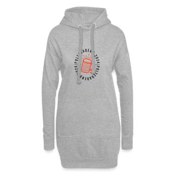 Polterabend 2024 - Hoodie-Kleid - Grau meliert - Vorne