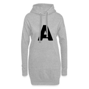 Buchstabe A - Hoodie-Kleid - Grau meliert - Vorne