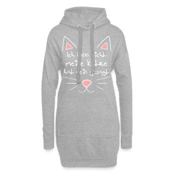Ich kann nicht meine Katze hat nein gesagt 2 - Hoodie-Kleid - Grau meliert - Vorne