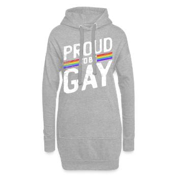 Gay Pride - Sweat-shirt à capuche long Femme - gris chiné - Devant