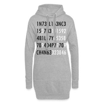 Intelligenz-Zitat von Wissenschaft Intelligenz nerd - Hoodie-Kleid - Grau meliert - Vorne