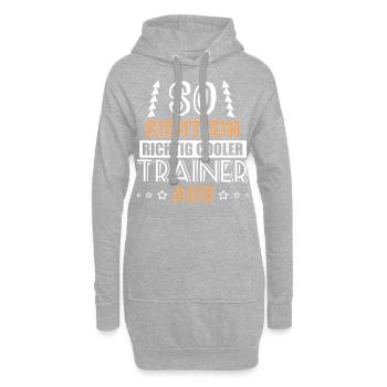 so sieht ein richtig cooler Trainer aus - Hoodie-Kleid - Grau meliert - Vorne
