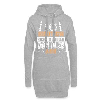 so sieht ein richtig cooler Schulze aus - Hoodie-Kleid - Grau meliert - Vorne