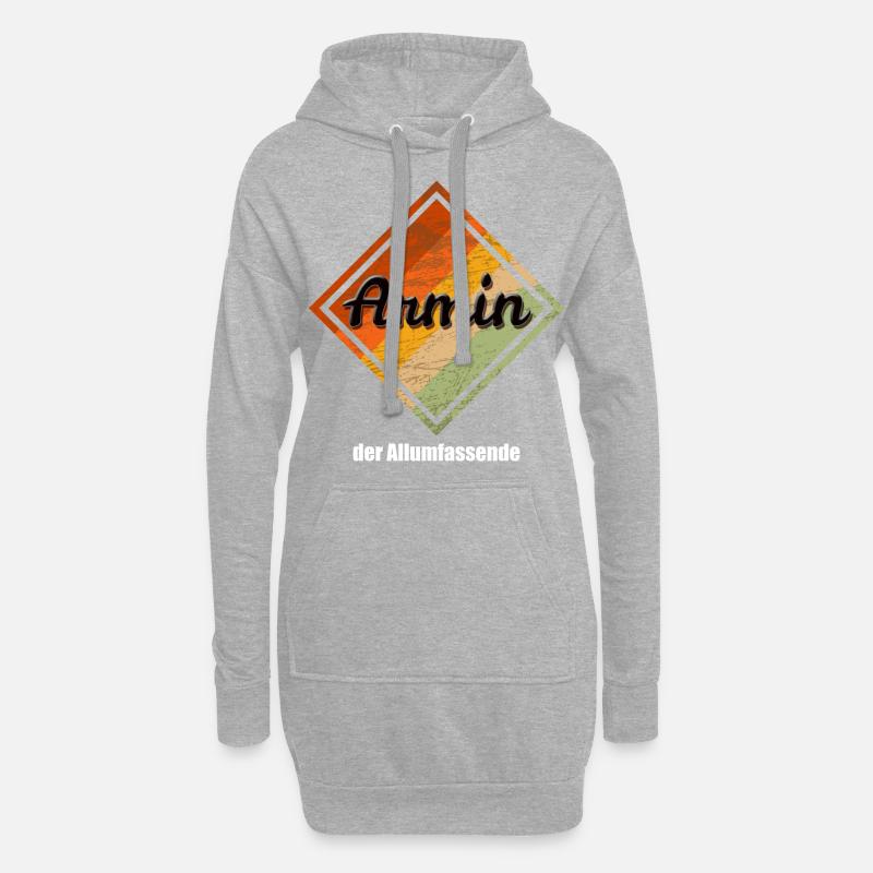Armin - Hoodie-Kleid - Grau meliert