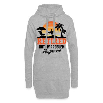 No longer my problem, I'm retired - Hoodie Dress - heather grey - Front