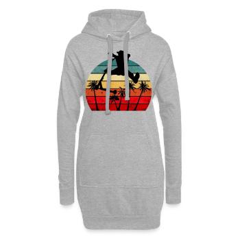 Stunt Scooter Palms - Sweat-shirt à capuche long Femme - gris chiné - Devant