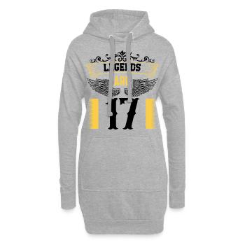 Legenden sind 17 Jahre alt, Geburtstag 17 - Hoodie-Kleid - Grau meliert - Vorne