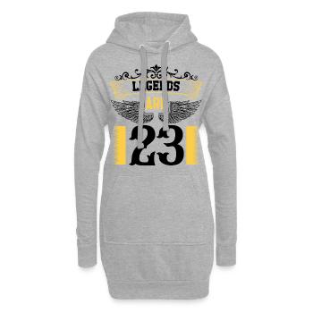 Legenden sind 23 Jahre alt, Geburtstag 23 - Hoodie-Kleid - Grau meliert - Vorne