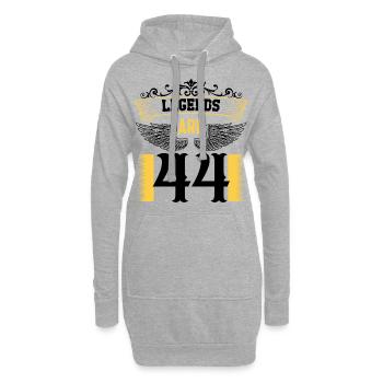 Legenden sind 44 Jahre alt, Geburtstag 44 - Hoodie-Kleid - Grau meliert - Vorne