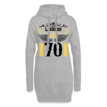 Legenden sind 70 Jahre alt, Geburtstag 70 - Hoodie-Kleid - Grau meliert - Vorne