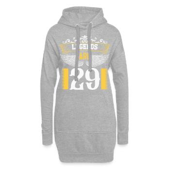 Les légendes ont 29 ans, 29 ans d’anniversaire - Sweat-shirt à capuche long Femme - gris chiné - Devant