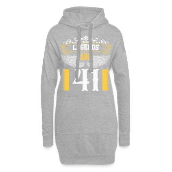 Legenden sind 41 Jahre alt, Geburtstag 41 - Hoodie-Kleid - Grau meliert - Vorne