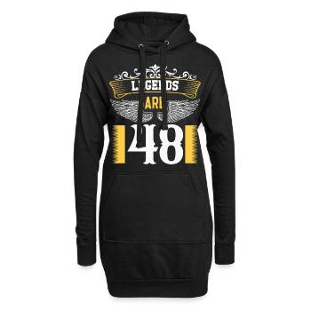 Legenden sind 48 Jahre alt, Geburtstag 48 - Hoodie-Kleid - Schwarz - Vorne