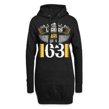 Legenden sind 63 Jahre alt, Geburtstag 63 - Hoodie-Kleid - Schwarz - Vorne