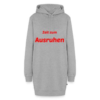 Ausruhen Entspannung Entspannen Ruhe Wochenende - Hoodie-Kleid - Grau meliert - Vorne