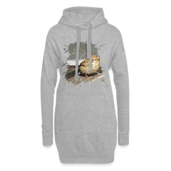 C’est un nom populaire - Sweat-shirt à capuche long Femme - gris chiné - Devant