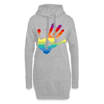 pride - pace - Hoodie-Kleid - Grau meliert - Vorne