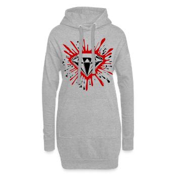 Diamant Symbol Edelstein - Hoodie-Kleid - Grau meliert - Vorne