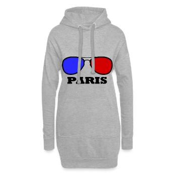 Paris - Hoodie-Kleid - Grau meliert - Vorne