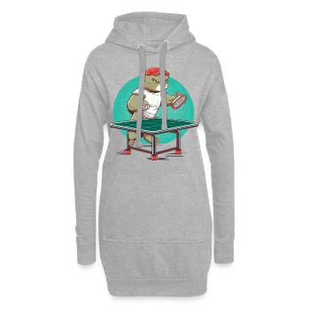 Mink Table Tennis - Sweat-shirt à capuche long Femme - gris chiné - Devant