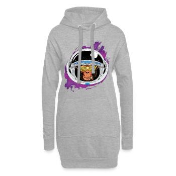 Space monkey - Hoodie Dress - heather grey - Front