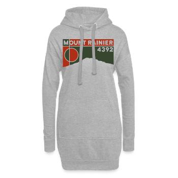 Mount Rainier Besteigen Vulkan Washington Geschenk - Hoodie-Kleid - Grau meliert - Vorne