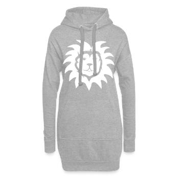 Tête de lion calme - Sweat-shirt à capuche long Femme - gris chiné - Devant