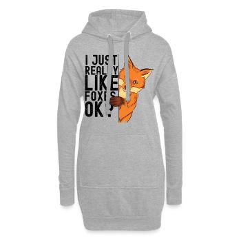 Fuchs - Hoodie-Kleid - Grau meliert - Vorne