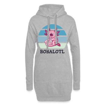 Boba Bubble Tea Axolotl Bobalotl - Sweat-shirt à capuche long Femme - gris chiné - Devant