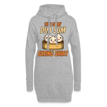 Cuisine asiatique chinoise Dim sum I Cadeau - Sweat-shirt à capuche long Femme - gris chiné - Devant