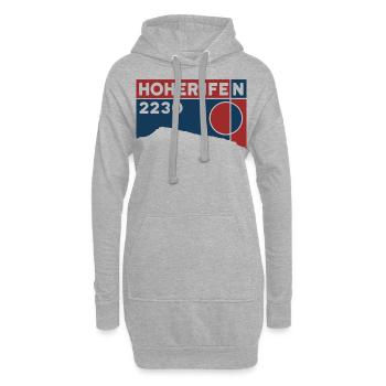 Hoher Ifen Wanderung Skitour Souvenir Walsertal - Hoodie-Kleid - Grau meliert - Vorne