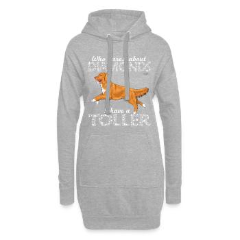 tollerdiamonds - Sweat-shirt à capuche long Femme - gris chiné - Devant