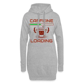 Koffeinladungsdesign für alle Kaffeeliebhaber. - Hoodie-Kleid - Grau meliert - Vorne