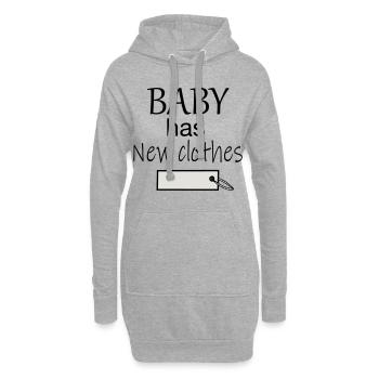 Baby has new clothes - Hoodie-Kleid - Grau meliert - Vorne