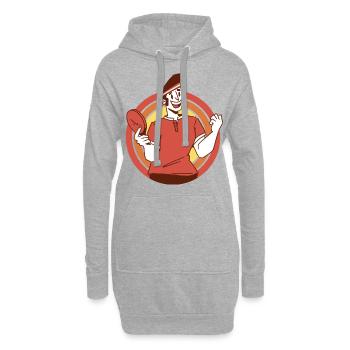 Tennis de Table Pingpong Outfit Joueur de tennis de table - Sweat-shirt à capuche long Femme - gris chiné - Devant