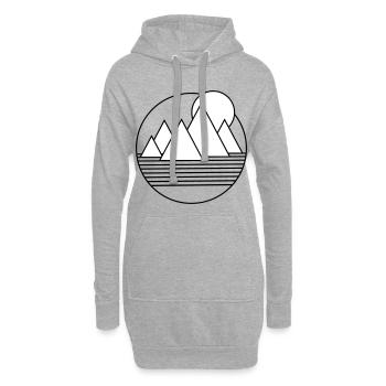 Paysage désertique minimaliste - Sweat-shirt à capuche long Femme - gris chiné - Devant