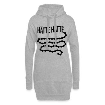 Hätte Fahrradkette - Hoodie-Kleid - Grau meliert - Vorne