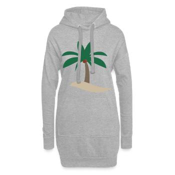 Palme - Hoodie-Kleid - Grau meliert - Vorne