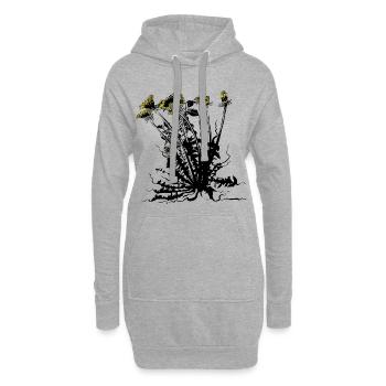 Löwenzahn energy - Hoodie-Kleid - Grau meliert - Vorne