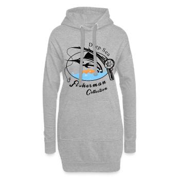 Pêcheurs en haute mer - Sweat-shirt à capuche long Femme - gris chiné - Devant