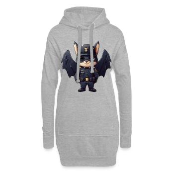 Policier chauve-souris - Sweat-shirt à capuche long Femme - gris chiné - Devant