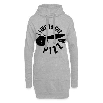 Witziges Pizza Liebhaber Zitat - Hoodie-Kleid - Grau meliert - Vorne